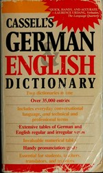 Cassell's German-English, English-German dictionary, deutsch-englisches, englisch-deutsches Wörterbuch /