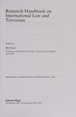 Research handbook on international law and terrorism /