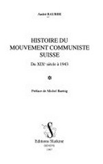 Histoire du mouvement communiste suisse /