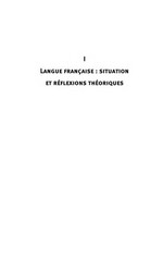 Langue française en Francophonie : pratiques et réflexions /