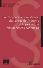 La Convention européenne des droits de l'homme et la protection des minorités nationales /
