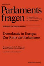 Demokratie in Europa : zur Rolle der Parlamente /