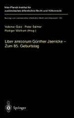 Liber amicorum Günther Jaenicke : zum 85. Geburtstag /