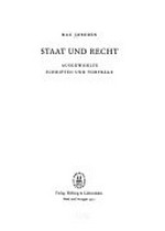 Staat und Recht : Ausgewählte Schriften und Vorträge /