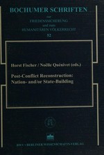 Post-conflict reconstruction : nation- and/or state-building /