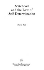 Statehood and the law of self-determination /