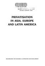 Privatisation in Asia, Europe and Latin America /