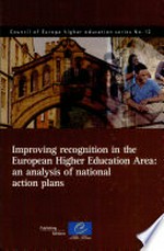 Improving recognition in the European higher education area : an analysis of national action plans /