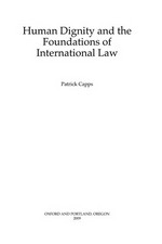 Human dignity and the foundations of international law /