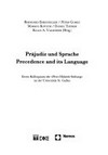 Präjudiz und Sprache = Precedence and its language : erstes Kolloquium der "Peter Häberle-Stiftung" an der Universität St. Gallen /