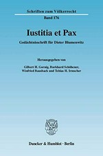 Iustitia et pax : Gedächtnisschrift für Dieter Blumenwitz /