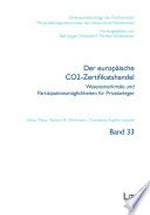 Der europäische CO2-Zertifikatshandel : Wesensmerkmale und Partizipationsmöglichkeiten für Privatanleger /