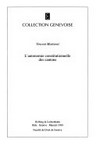 L'autonomie constitutionnelle des cantons /