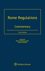 Rome regulations : commentary /